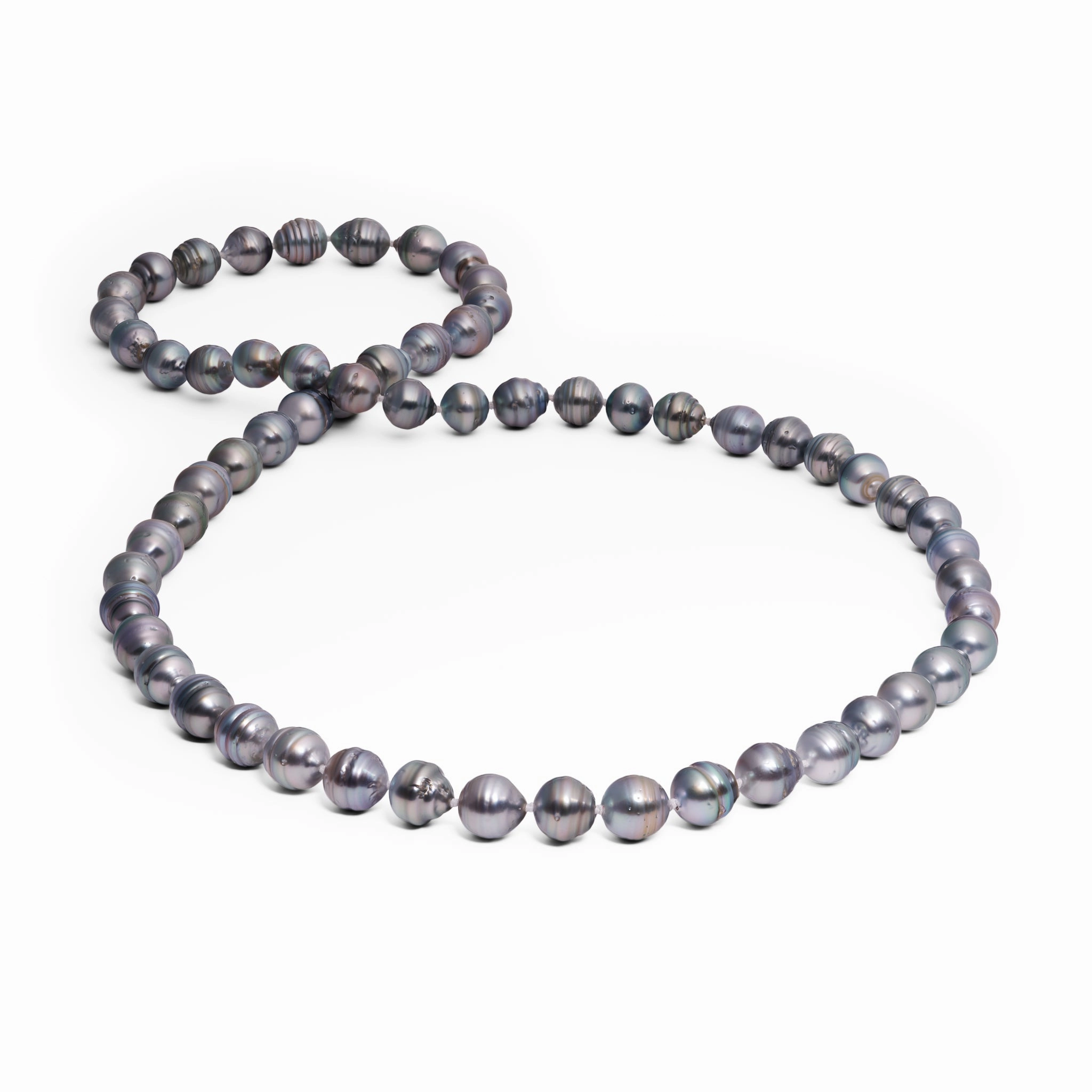 30" Circle Tahitian Black Pearl Strand - 10-12mm Luxury Design