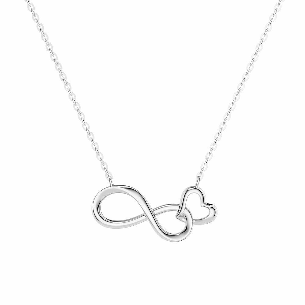 Layer mood Glamorous Glow Two Tone "Infinite Love" Heart Link Infinity Necklace