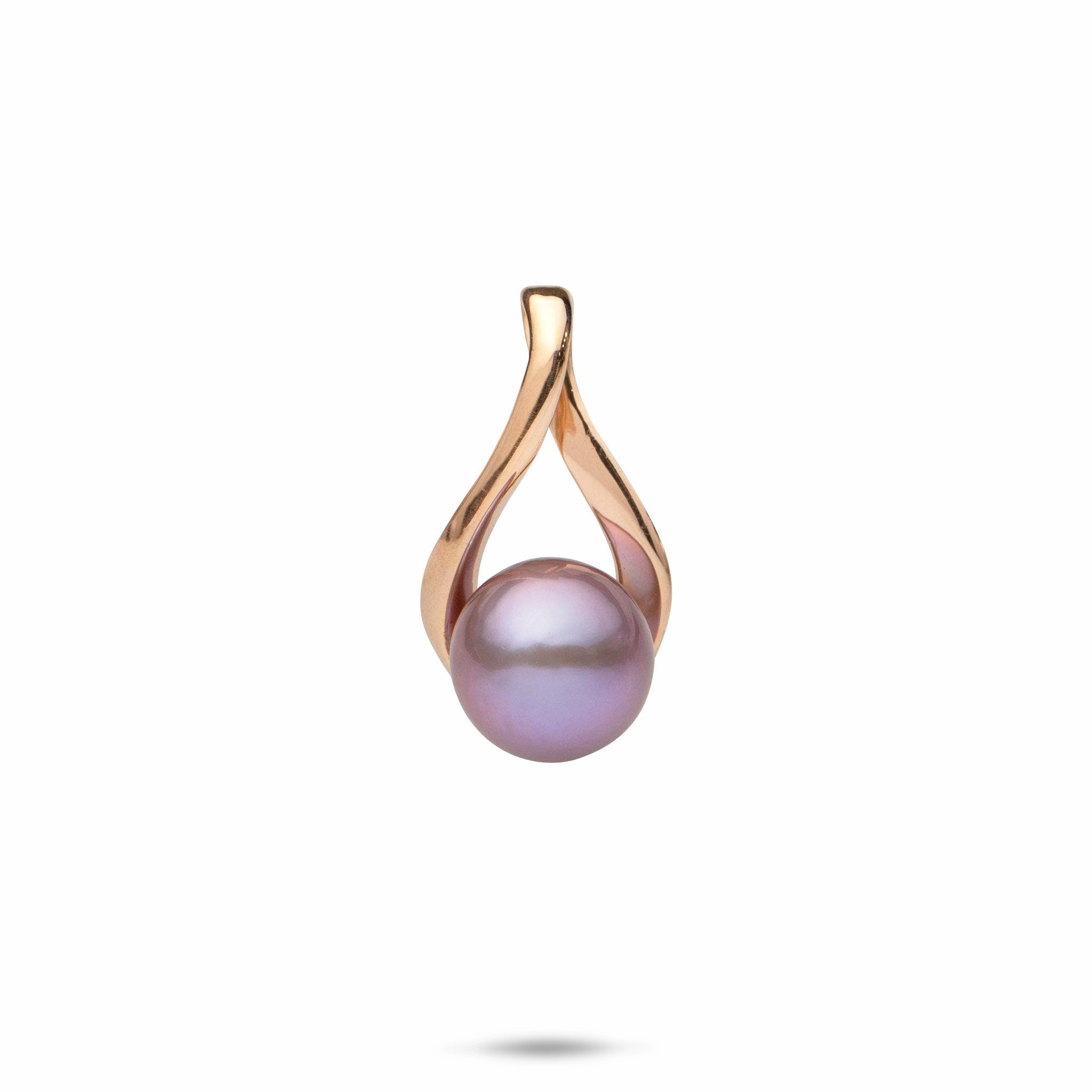 Ultraviolet Freshwater Pearl Pendant in Rose Gold - 9-10mm Timeless Piece