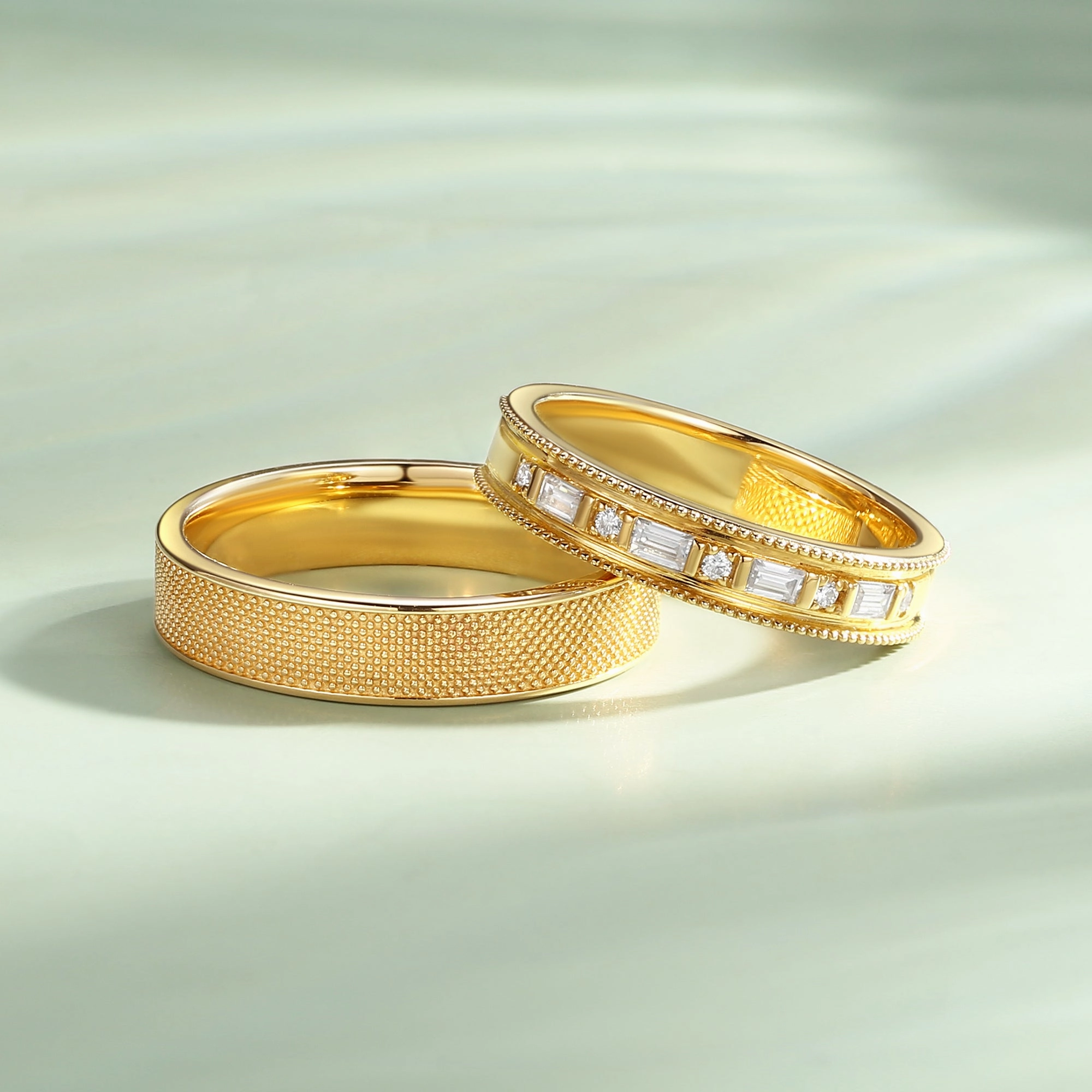 Vintage Moissanite Couple Ring Set 2pcs - Retic Fantastic Product Strong Construction