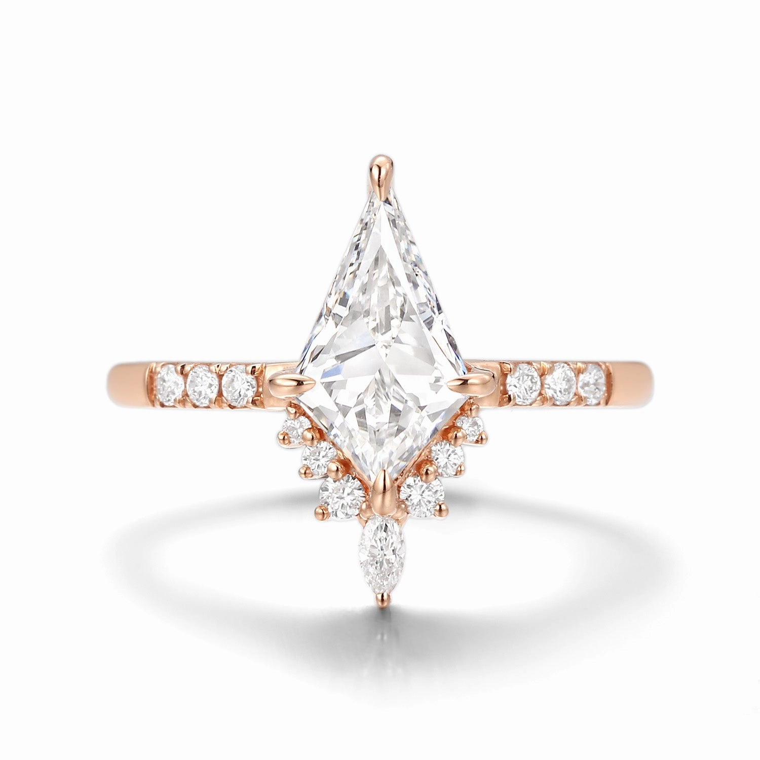 1.0ct Kite Cut Lab Grown Diamond Engagement Ring - Starla Glamorous look Practical Style
