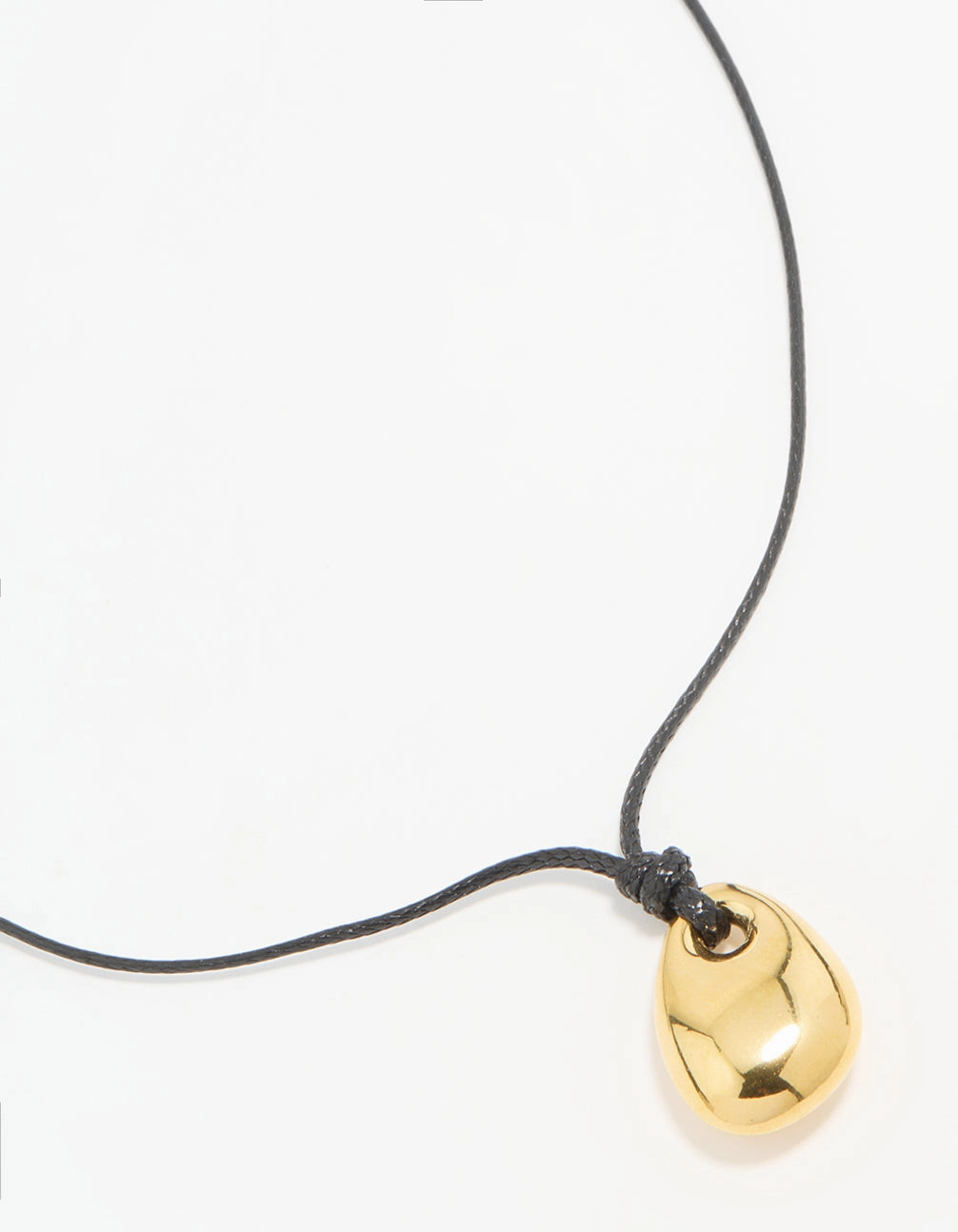 Shine Effect understated look Waterproof Gold Plated Stainless Steel Cord Pendant Necklace