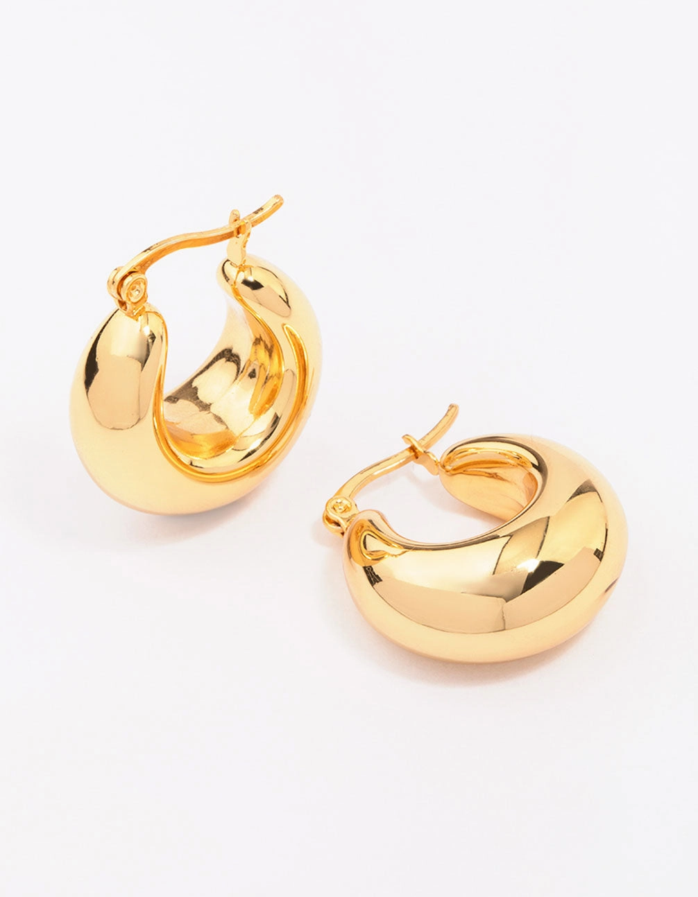 Waterproof Gold Plated Stainless Steel Full Bubble Hoop Earrings Chic piece
