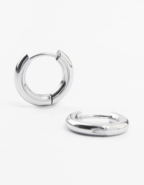 Waterproof Stainless Steel Clicker Hoop Earrings 16 MM Bold Craftsmanship