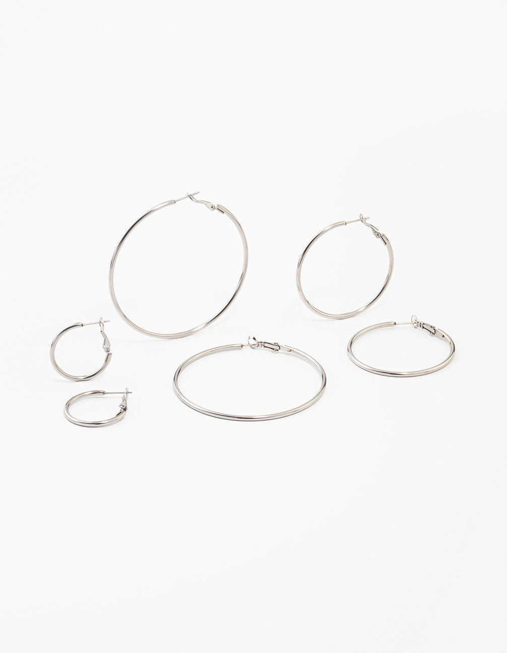 Youthful Glow Waterproof Stainless Steel Thin Hoop Earrings 3-Pack