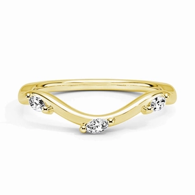 Premium Finish Luxury piece Willow Curved Lab Grown Diamond Band